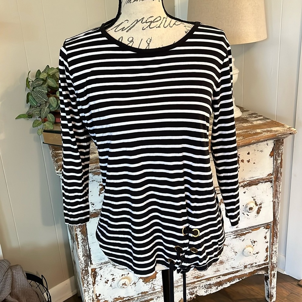 Michael Kors Stripped Long Sleeve Shirt size large